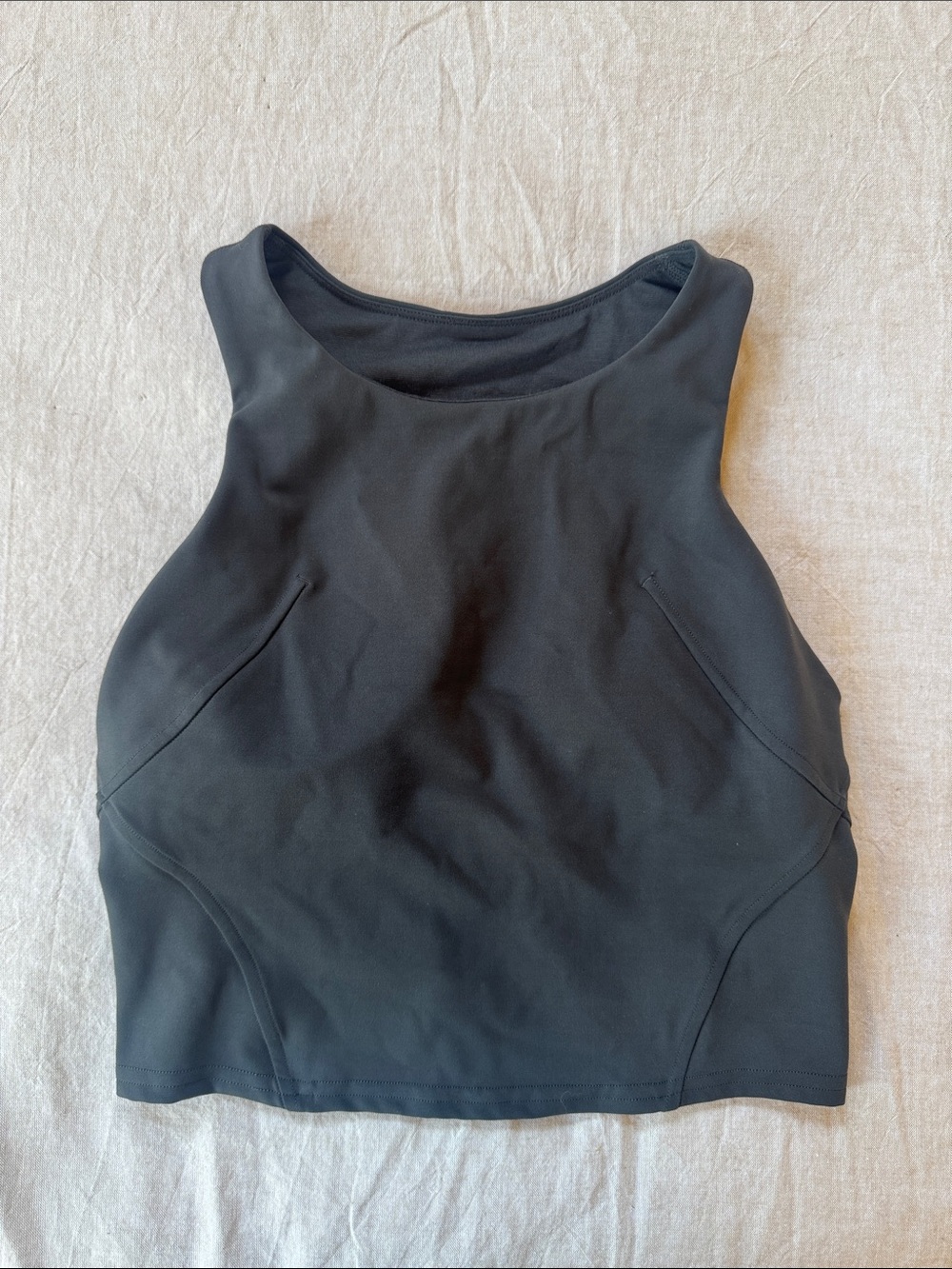 Lululemon dark grey high neck tank